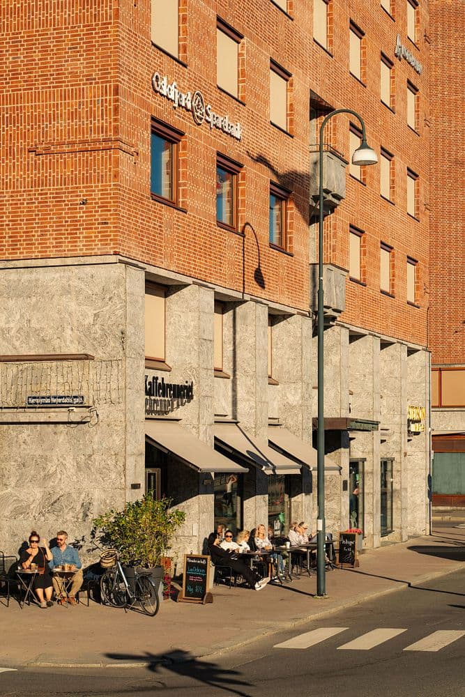 Nærbilde av fasaden